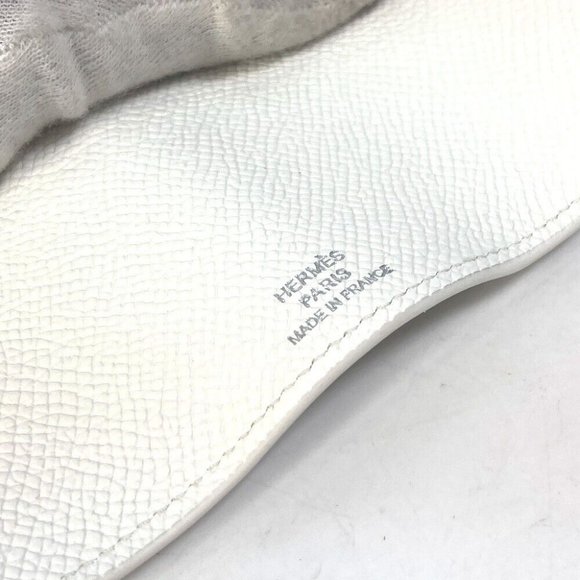 HERMES HHardware Bearn 4-Ring Key Key Case Epsom White/SilverHardware Unused - Picture 9 of 10